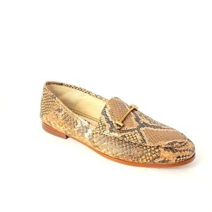 NEW Sam Edelman Lior Snakeskin Metallic Loafer Women's 7 MSRP $150